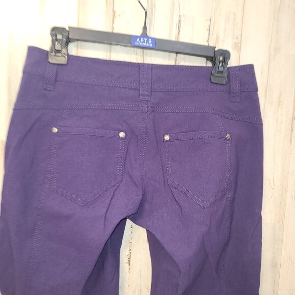 Athleta size 4P purple Low Rise Hiking Pants Straight stretch Retro - Picture 4 of 5